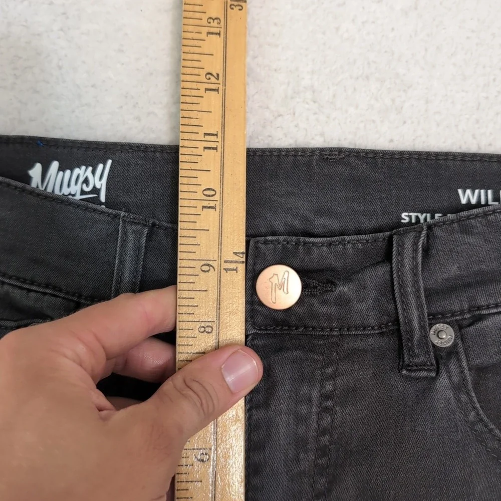 NEW Mugsy Willys Mens 28x30 Stretch Knit Flex Denim Jeans 5 Pocket Black FLX3NDG